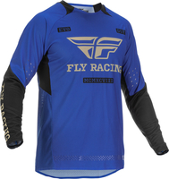 Fly Racing Evolution Maillot de motocross,  noir-bleu,  taille L pour Hommes