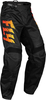 Fly Racing F-16 2024 Pantalons de motocross pour enfants,  noir-orange,  taille XL pour Des gamins