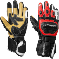 Germot Minneapolis Gants de moto,  noir-blanc-rouge-beige,  taille 3XL pour Hommes