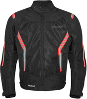 Germot Mistral Blouson textile de moto,  noir-rouge,  taille M pour Hommes