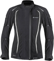 Germot MotoQueen imperméable à l’eau dames moto textile veste,  noir-blanc,  taille 50 pour Femmes