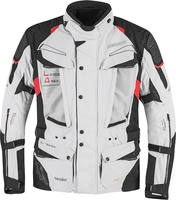 Germot NorthWest Veste Textile moto,  noir-gris-rouge,  taille 3XL pour Hommes