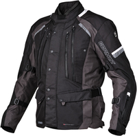 Germot Sydney veste textile de moto imperméable,  noir-gris,  taille XL pour Hommes