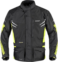 Germot Tyron Veste Textile moto,  noir-jaune,  taille XL pour Hommes