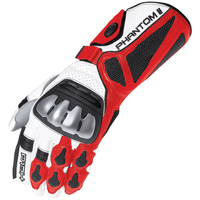 Held Phantom II Gants de moto,  blanc-rouge,  taille XS pour Hommes