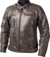 Helite Roadster Veste en cuir de moto airbag Brun 5XL