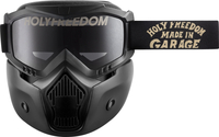 HolyFreedom Fat Rat Ensemble Lunettes de motocross + Masque,  noir pour Hommes