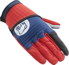 HolyFreedom Flat Track Gants de moto,  noir-rouge-bleu,  taille M pour Hommes