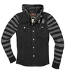 HolyFreedom Folsom Sweat à capuche Zip Moto,  noir-gris,  taille M pour Hommes