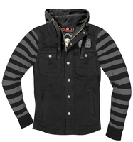 HolyFreedom Folsom Sweat à capuche Zip Moto,  noir-gris,  taille XL pour Hommes