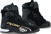 Ixon Bull 2 Chaussures de moto imperméables pour dames,  noir-blanc-or,  taille 41 pour Hommes