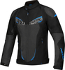 Ixon Caliber Veste textile imperméable à l’eau pour moto,  noir-gris-bleu,  taille S pour Hommes