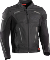 Ixon Ceros Veste en cuir de moto,  noir-gris,  taille S pour Hommes