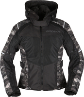 Modeka Couper II Veste textile de moto dames,  noir-multicolore,  taille 34 pour Femmes