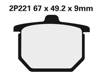 NISSIN Plaquettes de frein route semi-métallique - 2P-221NS