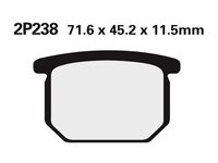 NISSIN Plaquettes de frein route semi-métallique - 2P-238NS