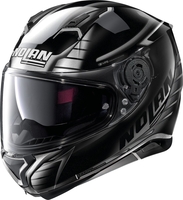 Nolan N87 Aulicus N-Com Casque,  noir-argent,  taille XS pour Hommes