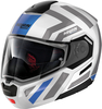 Nolan N90-3 Laneway N-Com Casque,  blanc-bleu,  taille XL