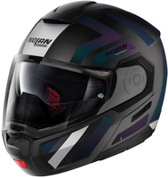 Nolan N90-3 Laneway N-Com Casque,  noir-pourpre,  taille 2XL pour Hommes