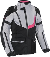 Oxford Montreal 3.0 Veste textile de moto de dames Noir Blanc Rose L
