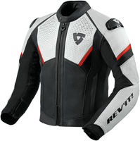 Revit Matador Veste en cuir de moto,  noir-blanc-rouge,  taille 56