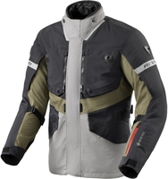 Revit Neptune 3 GTX Veste textile de moto imperméable,  noir-gris-vert,  taille S pour Hommes