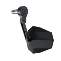 Rétroviseur d’extrémité de guidon HIGHSIDER STEALTH-X5 EVO SHORT,  noir