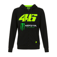 VR46 Dual 46 Monster Sweat à capuche Zip,  noir-vert-jaune,  taille 2XL