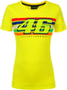 VR46 Stripes T-shirt Dames Jaune L