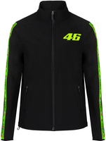 VR46 Tapes Veste Softshell,  noir-jaune,  taille XS pour Hommes
